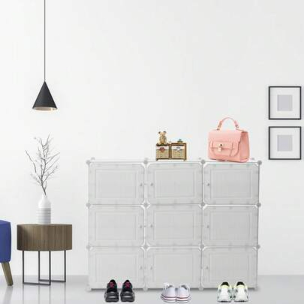 Shoe Rack Cabinet Narrow Entryway - Organizer na 36 par butów, szafka