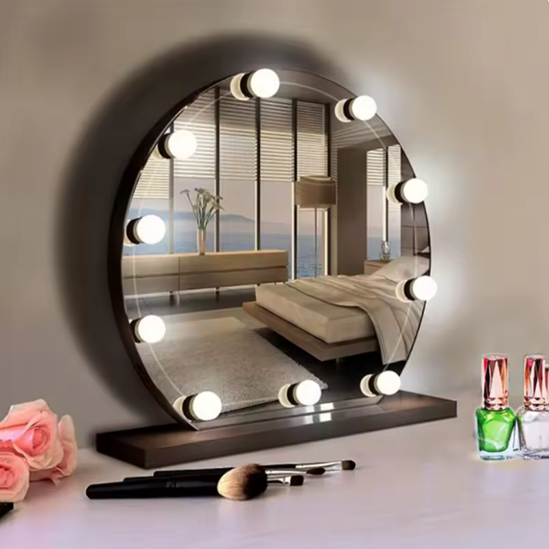 Dressing Table Vanity With Lighted Mirror - Lampa do makijażu w stylu Hollywood,