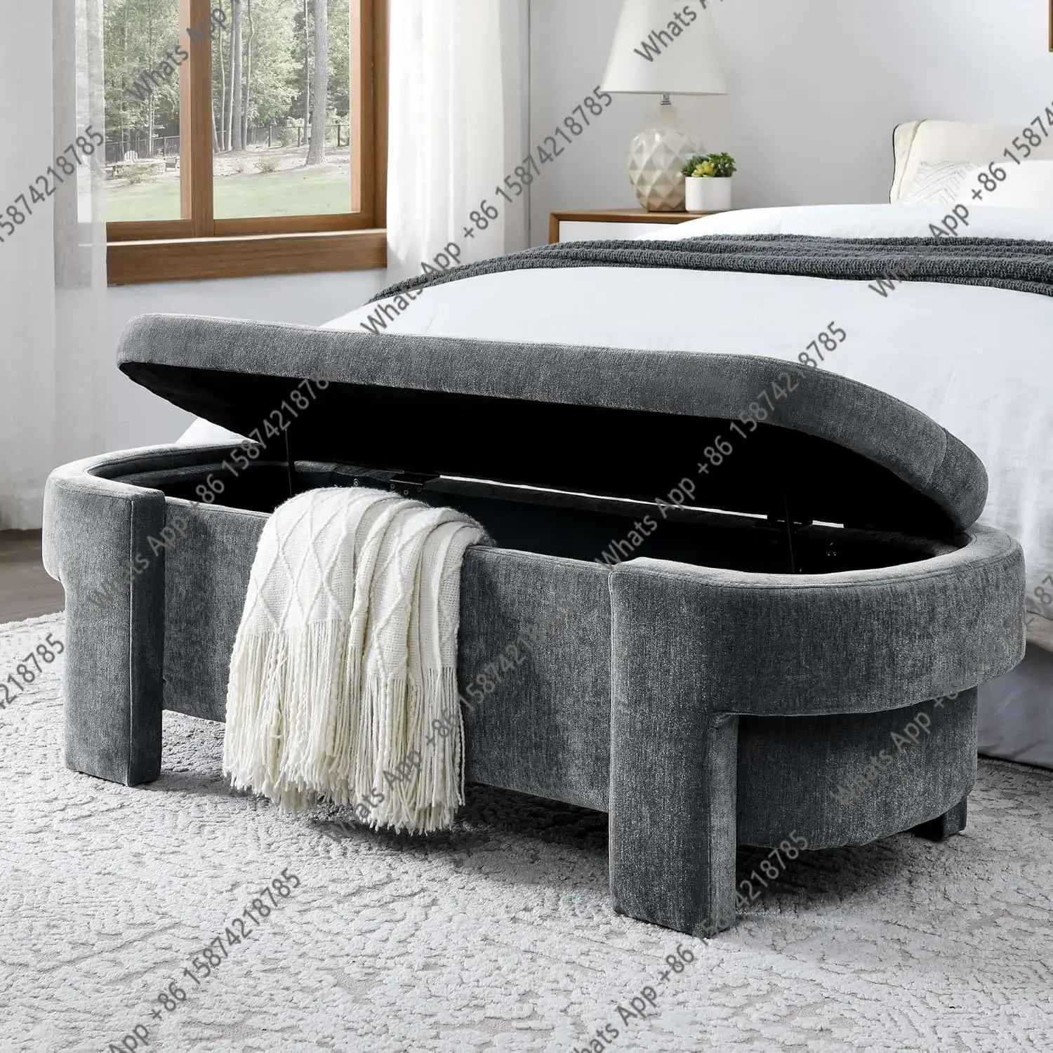 Bedroom Furniture - Ławka do przechowywania CC z zawiasami