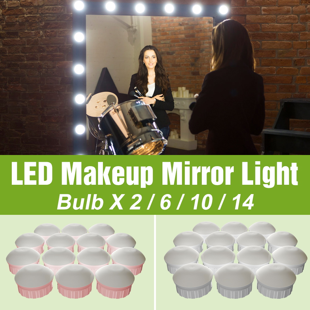 Dressing Table Vanity With Lighted Mirror - Żarówka LED do lustra do makijażu