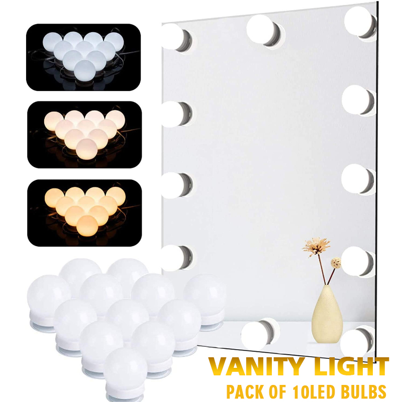 Dressing Table Vanity With Lighted Mirror - Żarówki LED do lusterka do makijażu