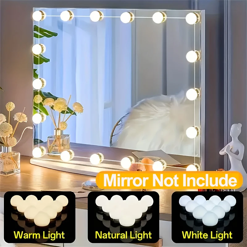 Dressing Table Vanity With Lighted Mirror - Zestaw oświetlenia do toaletki w stylu