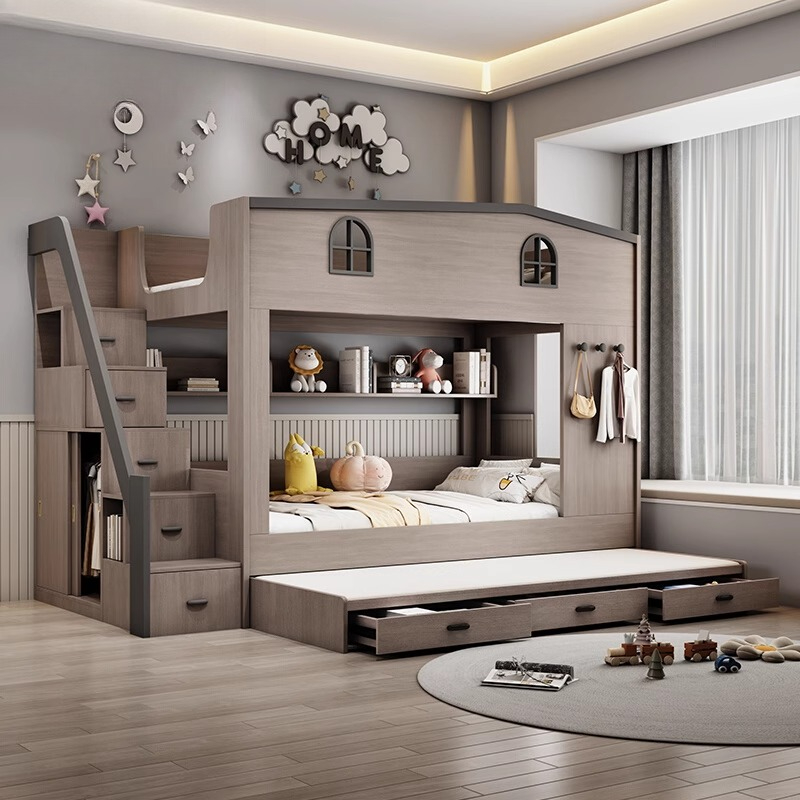 Bunk Bed With Stairs And Slide - Łóżka piętrowe dla dzieci w stylu