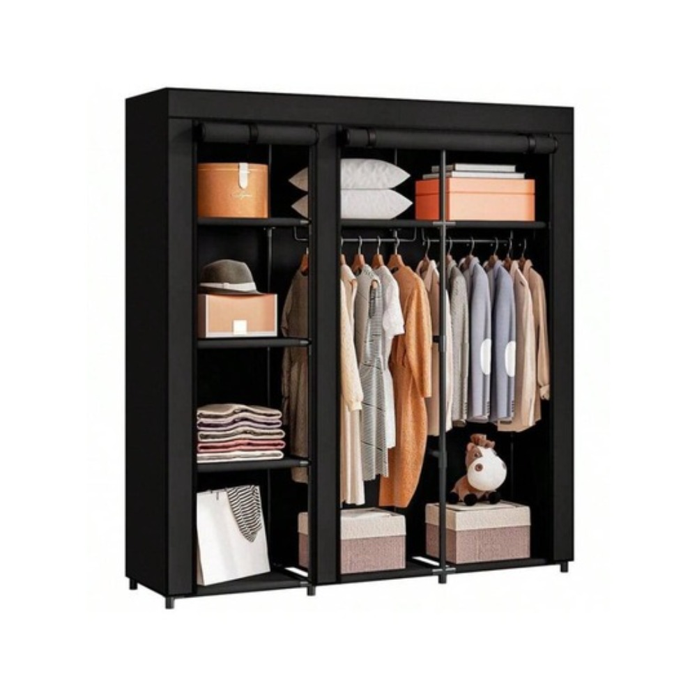 Wardrobe Closet Portable Fabric Cover - Przenośna szafa z metalowym wieszakiem i
