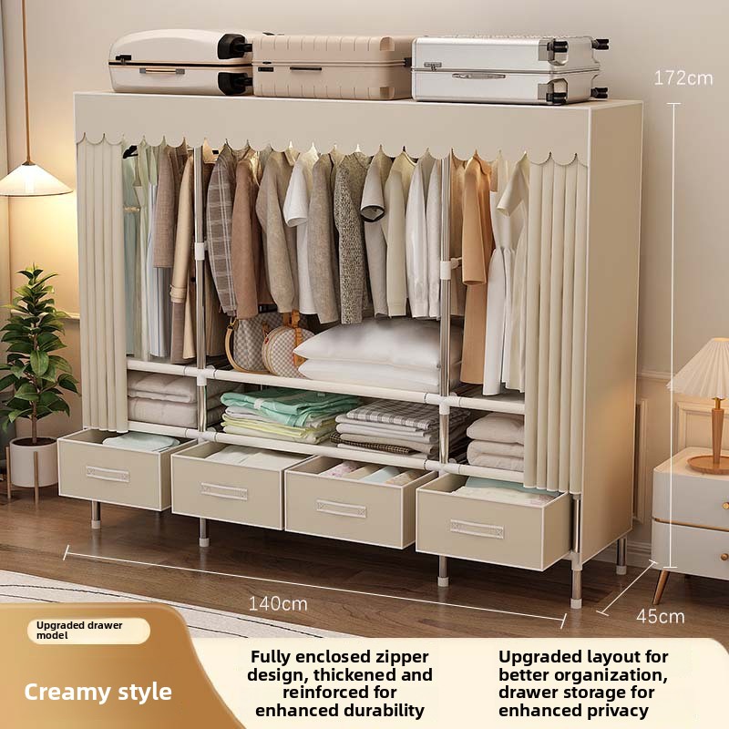 Wardrobe Closet Portable Fabric Cover - Przenośna szafa z pokrywą, składany stojak