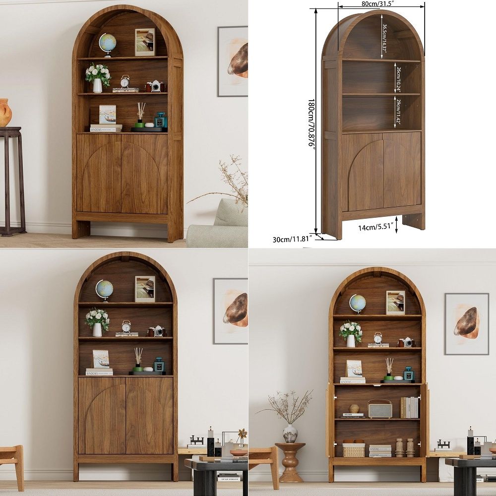 Storage - Witryna łukowa Century z drzwiami, 5-poziomowa