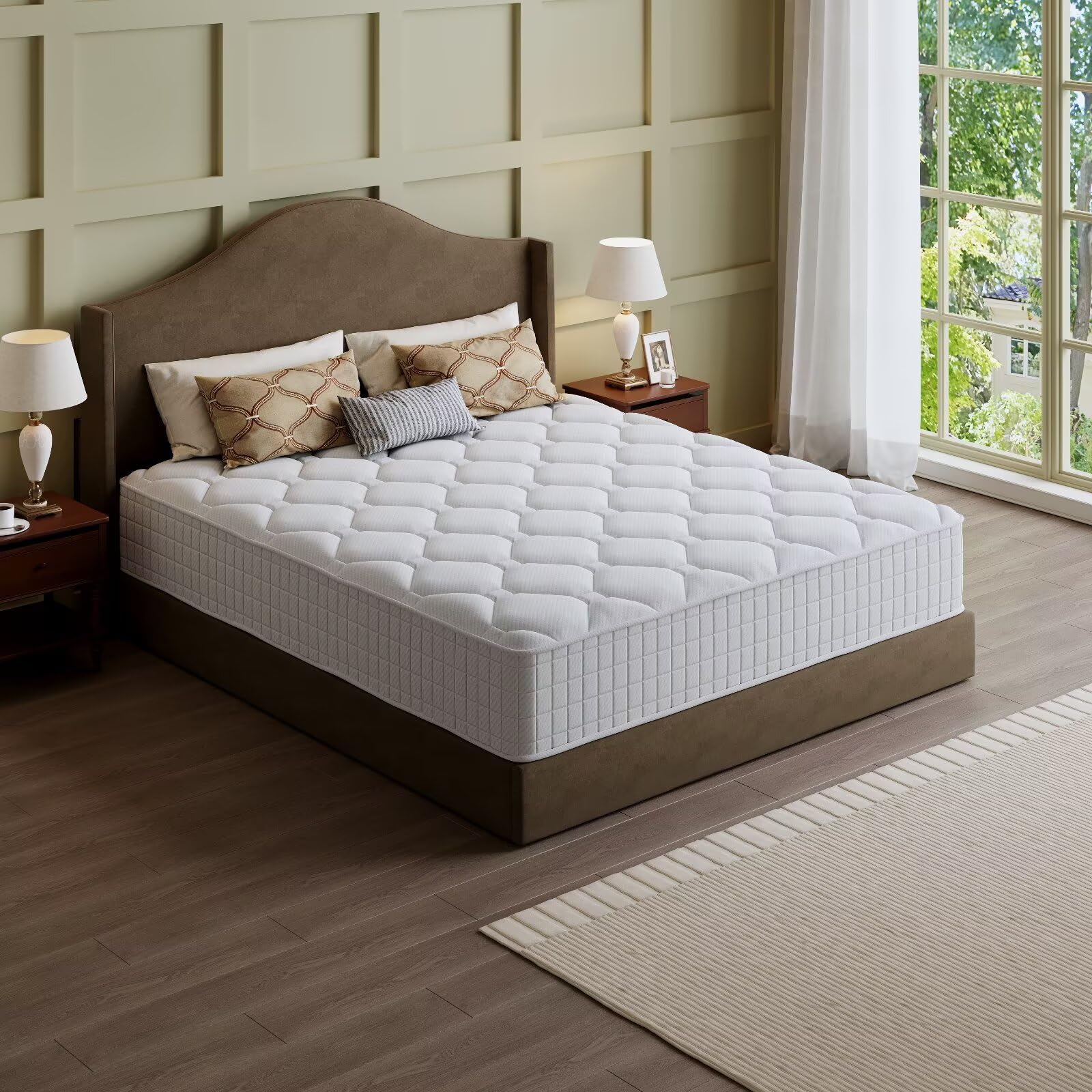 Memory Foam Mattress In A Box Queen - Materac Queen, 14-calowy hybrydowy materac z