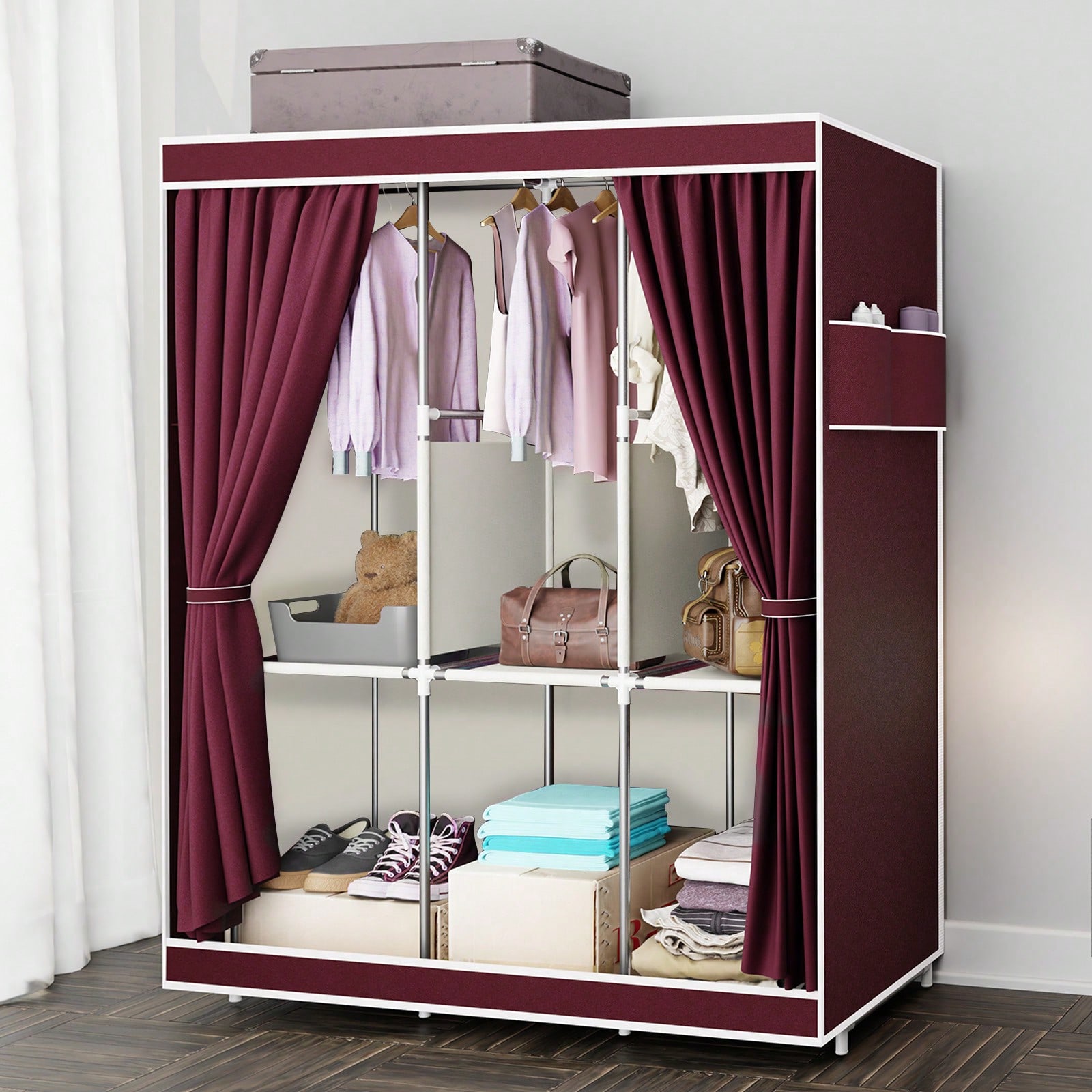 Wardrobe Closet Portable Fabric Cover - Przenośna szafa na ubrania 65 cali