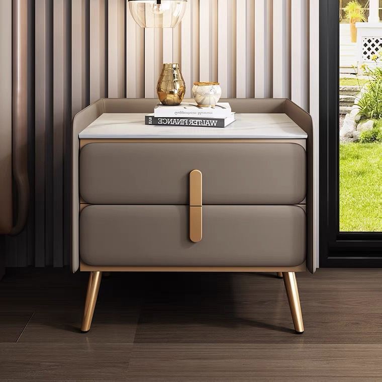 AOLIVIYA Kremowa Szafka Nocna  – Solid Wood Nightstand 2 Drawers recenzja i cena