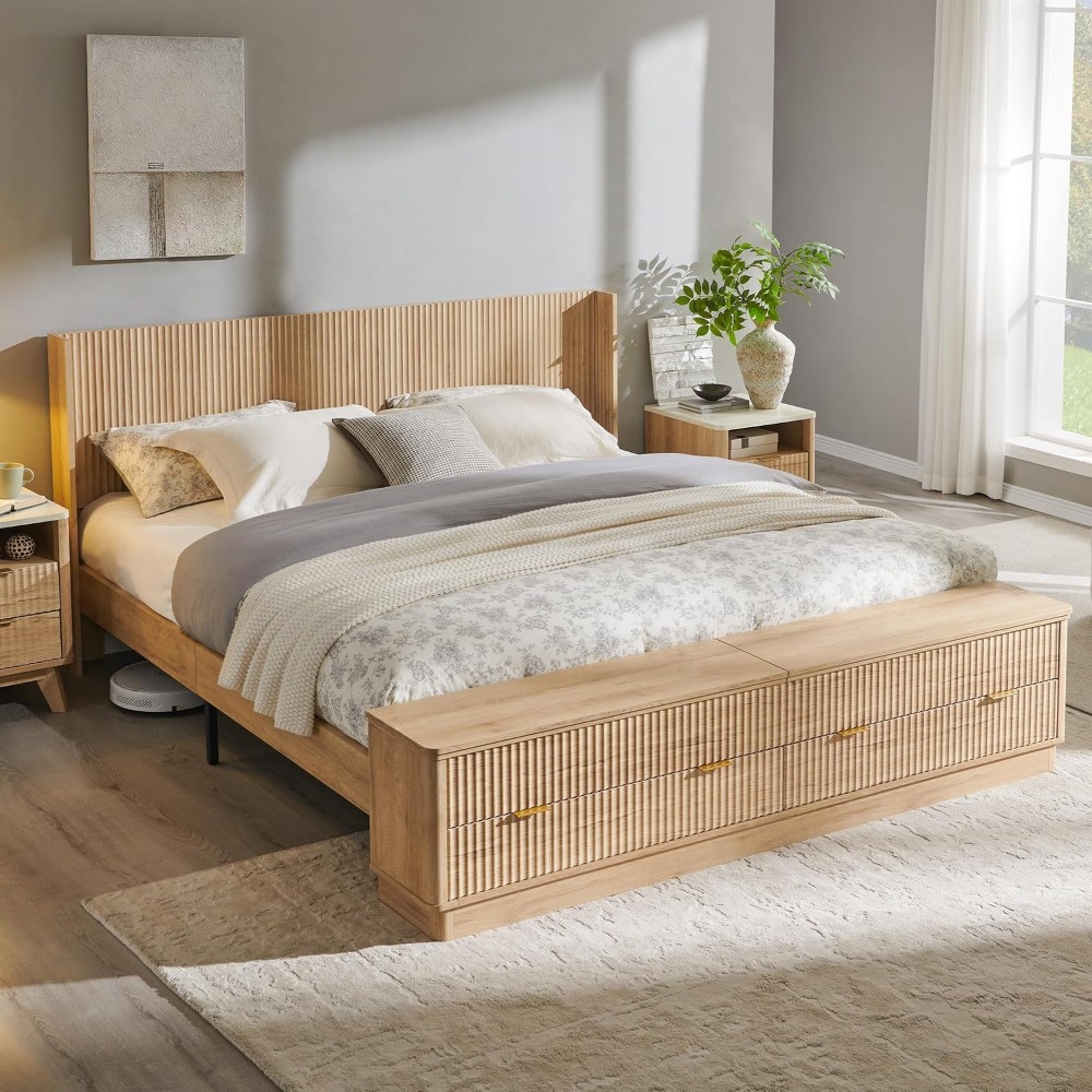 Rama łóżka typu king size z ła – King Size Bed Frame With Storage Drawers recenzja i cena