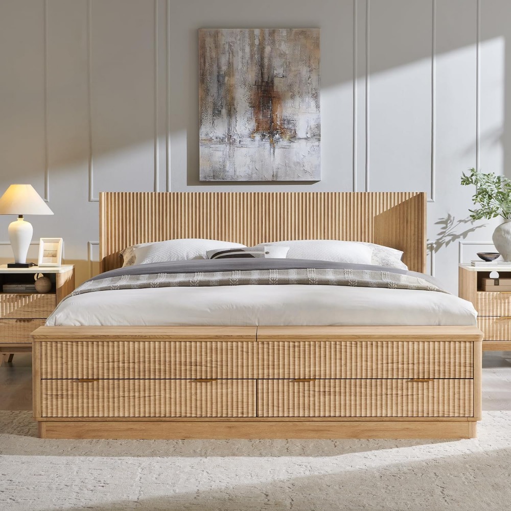 Rama łóżka typu king size z ła – King Size Bed Frame With Storage Drawers recenzja i cena
