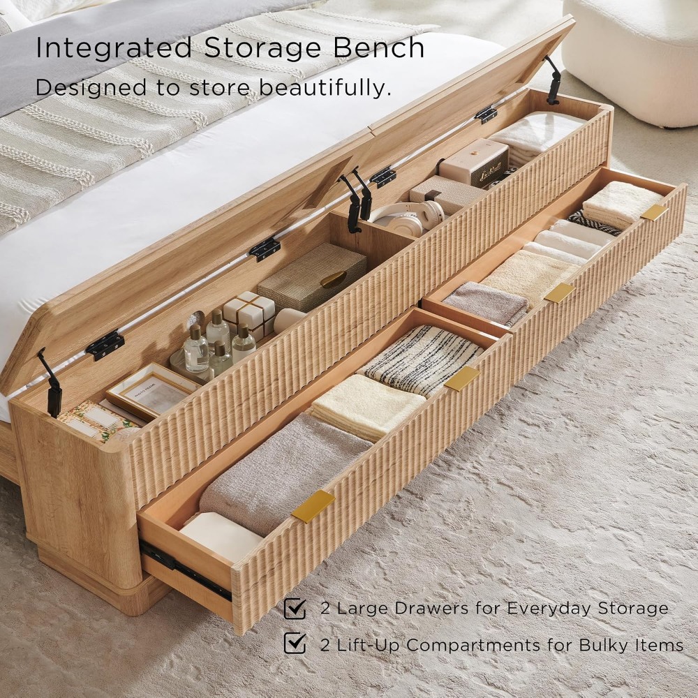 Rama łóżka typu king size z ła – King Size Bed Frame With Storage Drawers recenzja i cena