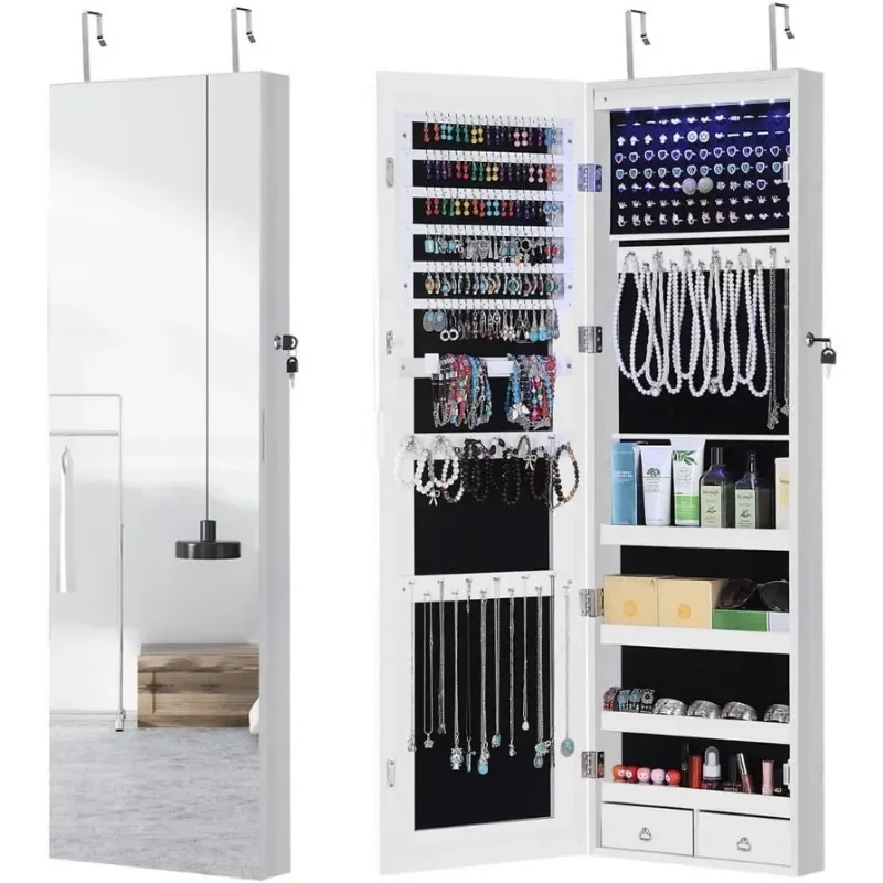 Szafka na biżuterię z lustrem  – Full Length Mirror Jewelry Armoire recenzja i cena