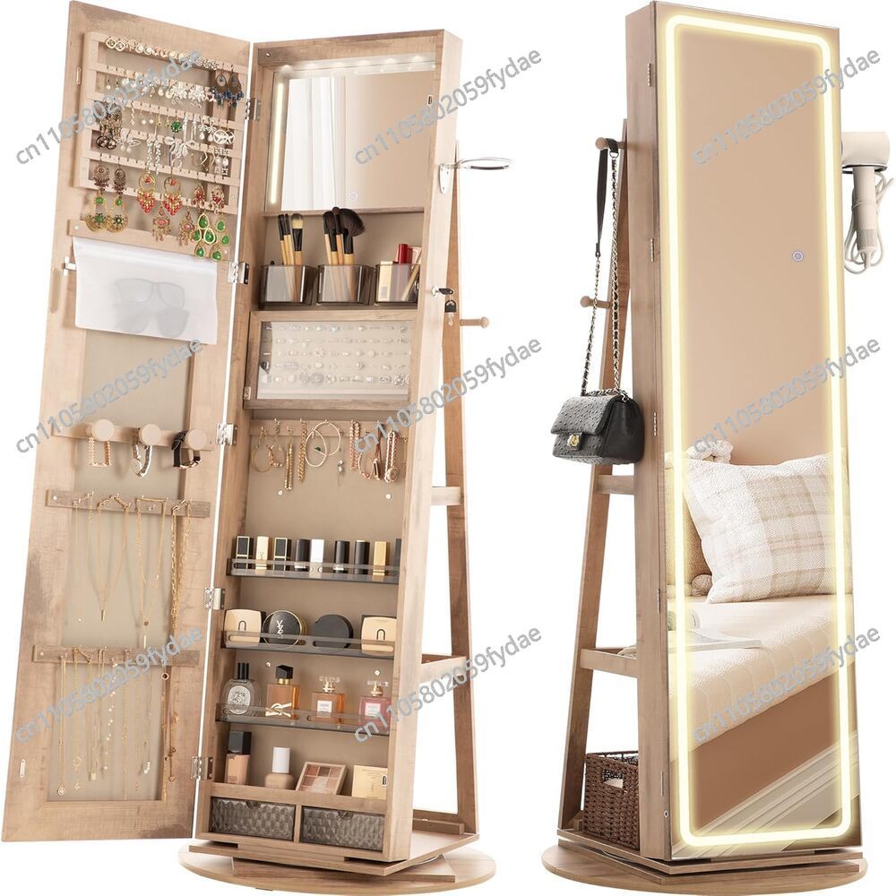 Szafka na biżuterię z lustrem, – Full Length Mirror Jewelry Armoire recenzja i cena