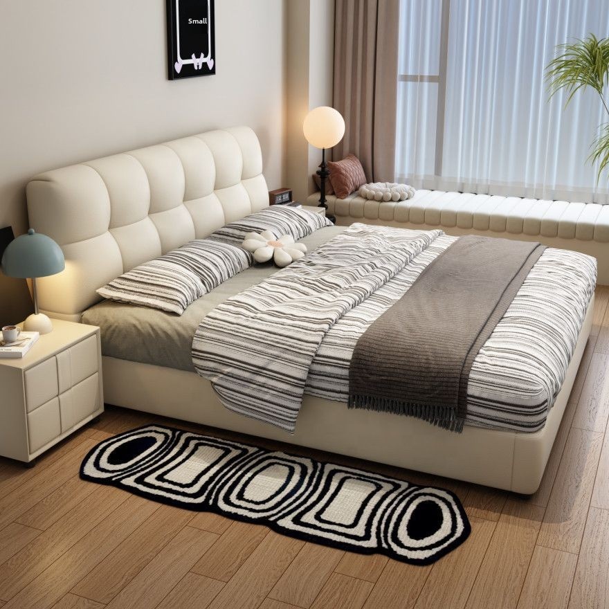 # Czarna, pikowana skórzana ra – King Size Bed Frame With Storage Drawers recenzja i cena