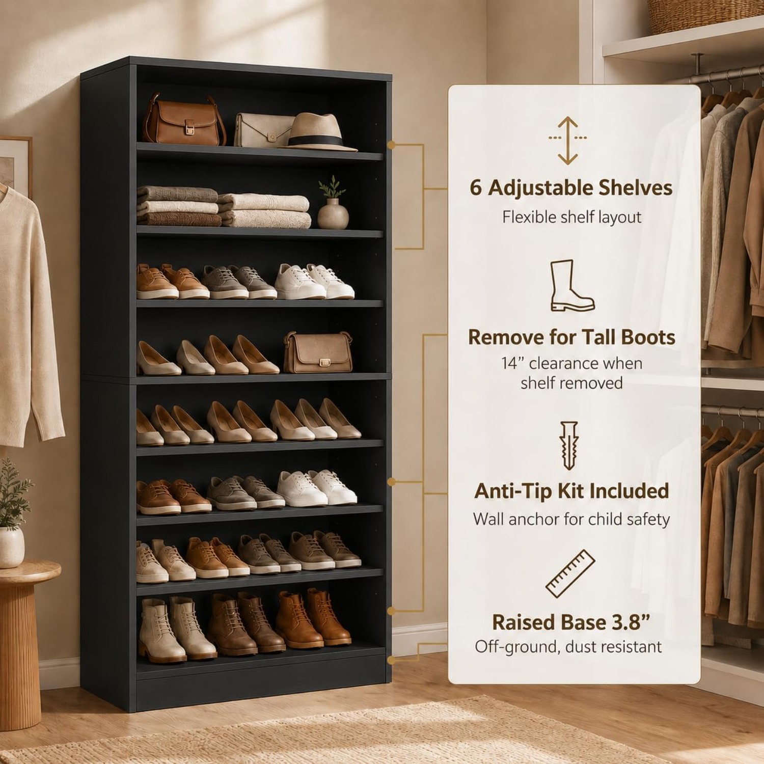 9-poziomowy wysoki regał na bu – Shoe Rack Cabinet Narrow Entryway recenzja i cena