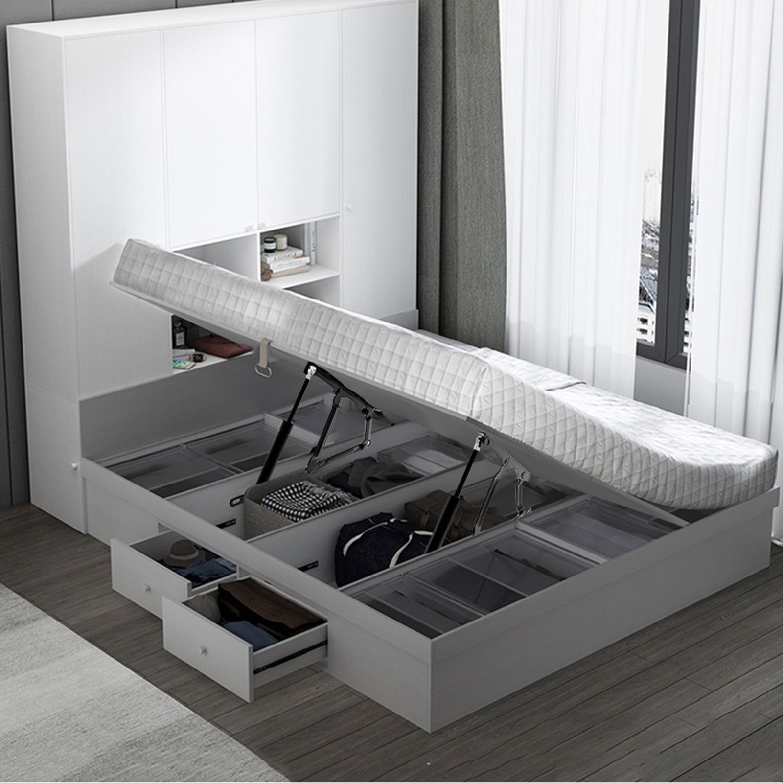 2 szt. Mechanizm podnoszenia ł – Gas Lift Storage Bed Hydraulic recenzja i cena
