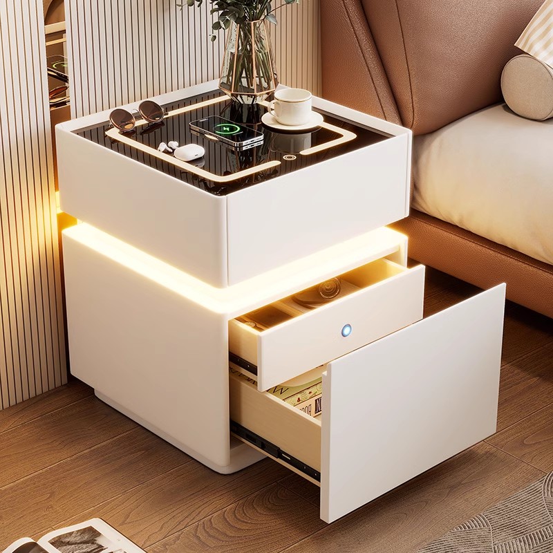 Inteligentny stolik nocny z la – Solid Wood Nightstand 2 Drawers recenzja i cena
