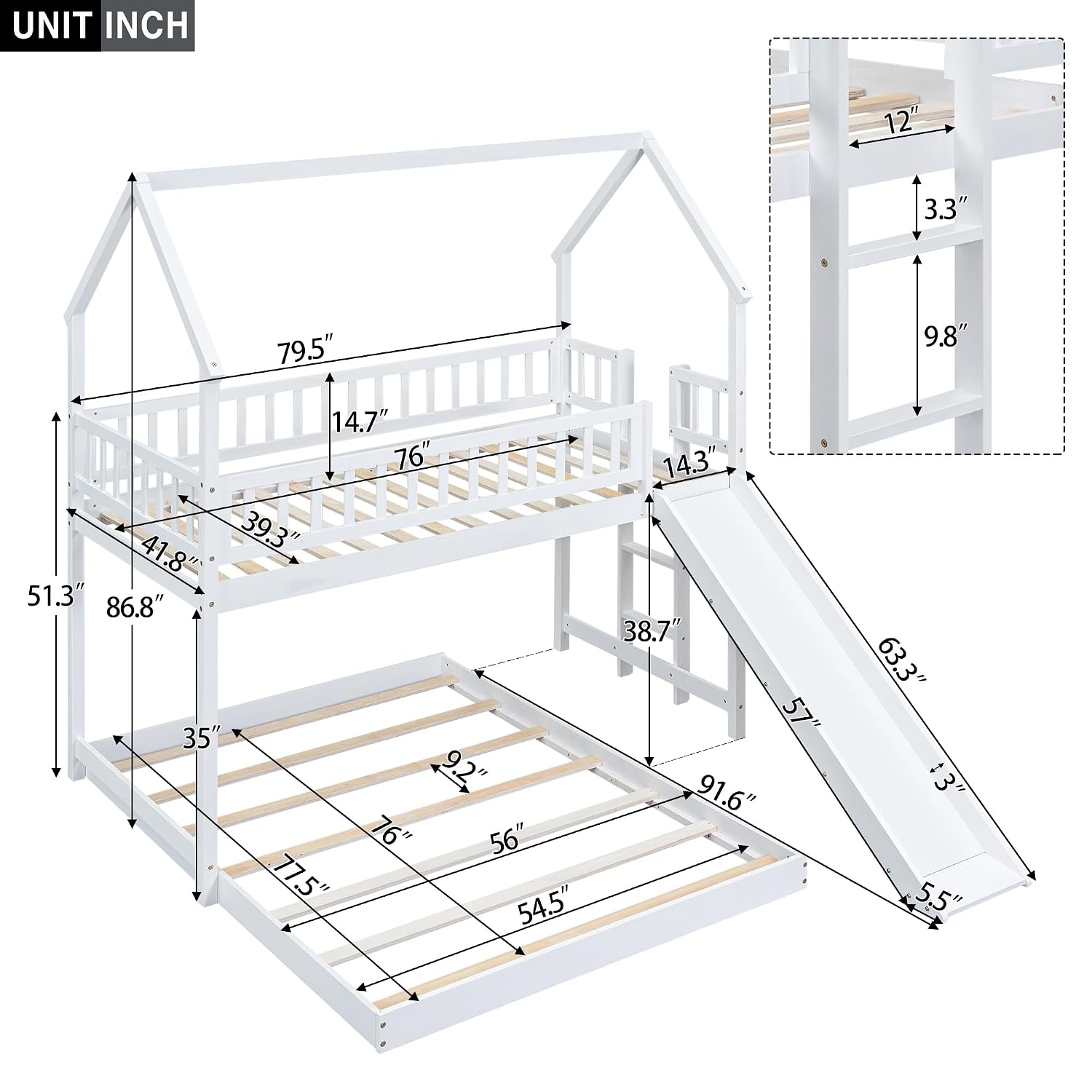 Łóżko piętrowe z drabinką i zj – Bunk Bed With Stairs And Slide recenzja i cena