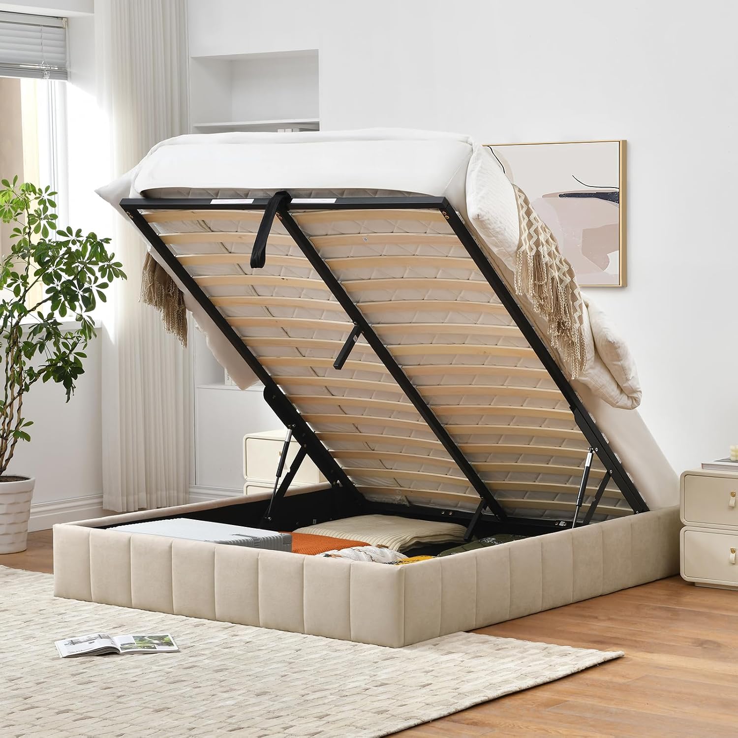 Rama łóżka z podnoszonym schow – Gas Lift Storage Bed Hydraulic recenzja i cena
