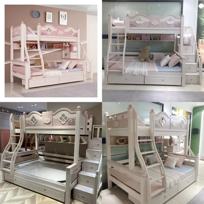 Nowoczesne luksusowe łóżko pię – Bunk Bed With Stairs And Slide recenzja i cena