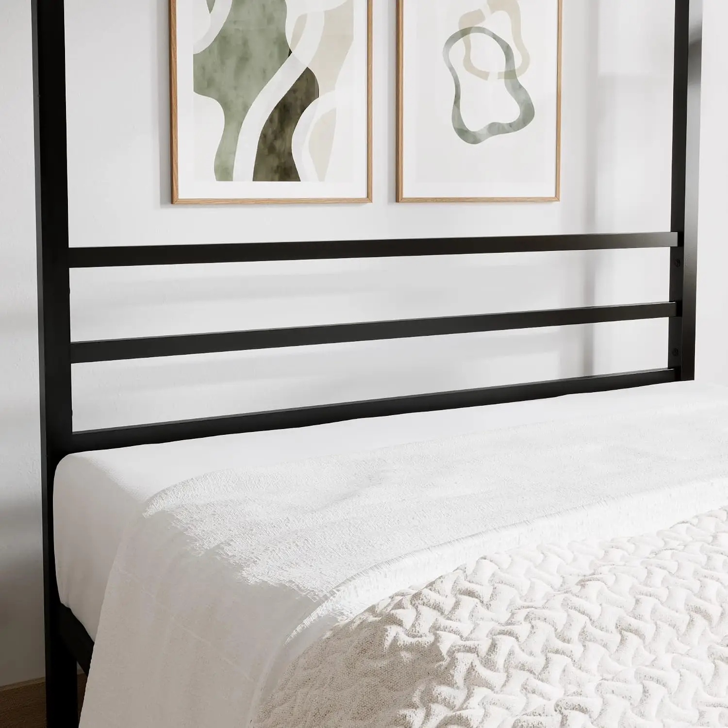 Rama łóżka z baldachimem w roz – Canopy Bed Frame Metal Queen recenzja i cena