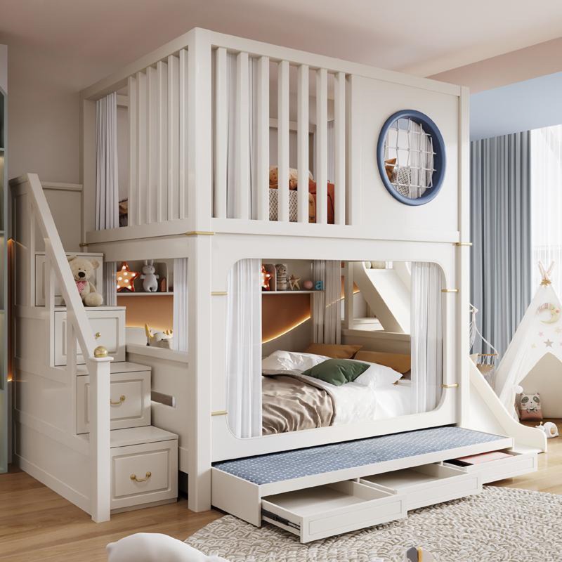 Łóżka piętrowe dla dzieci ze z – Bunk Bed With Stairs And Slide recenzja i cena