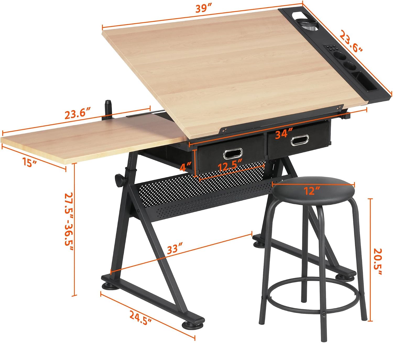 Regulowany stół kreślarski z p – Office Furniture recenzja i cena