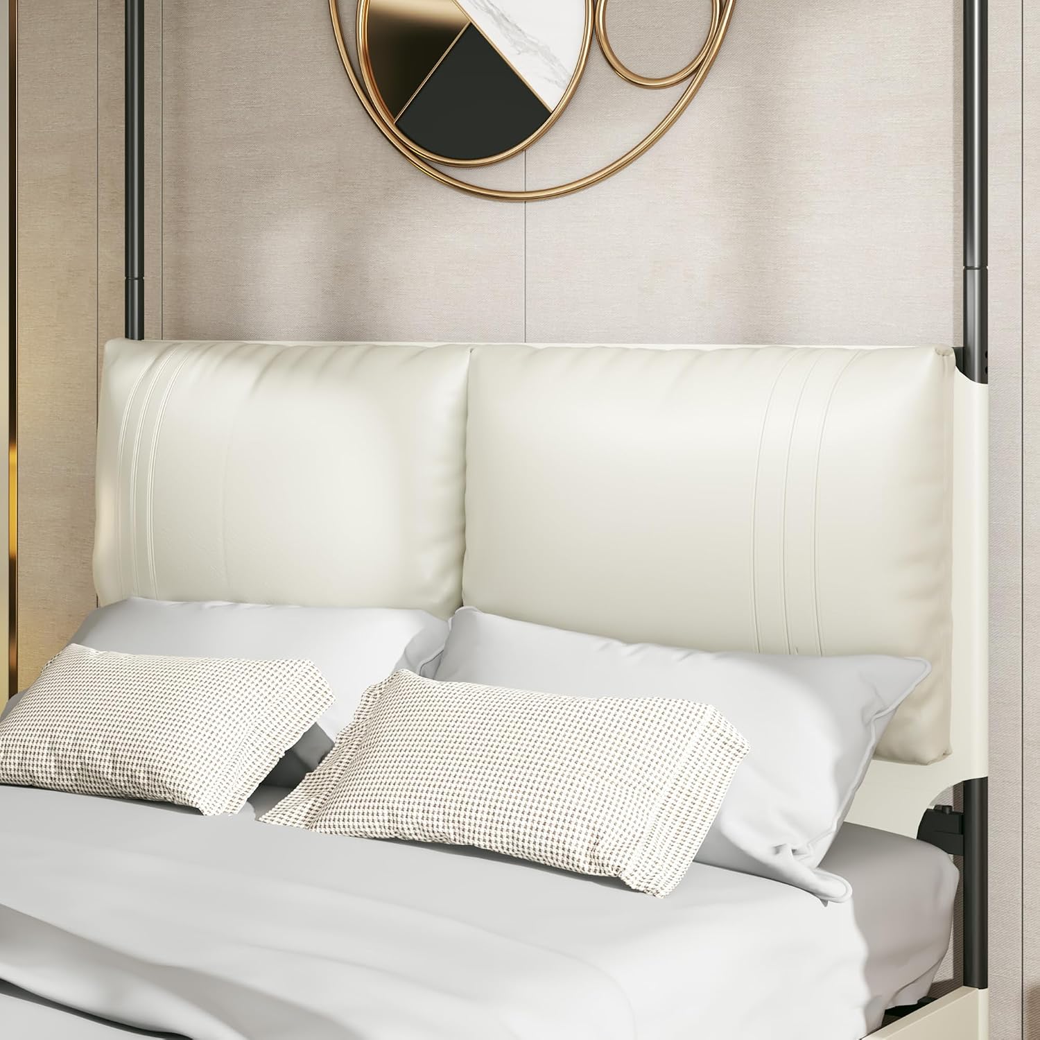 Rama łóżka z baldachimem typu  – Canopy Bed Frame Metal Queen recenzja i cena