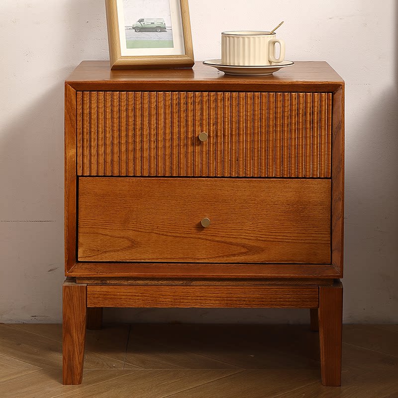 Retro szafki nocne z litego dr – Solid Wood Nightstand 2 Drawers recenzja i cena