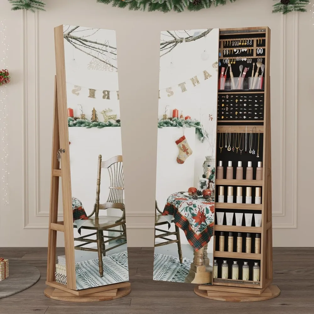 Organizer na biżuterię, szafka – Full Length Mirror Jewelry Armoire recenzja i cena