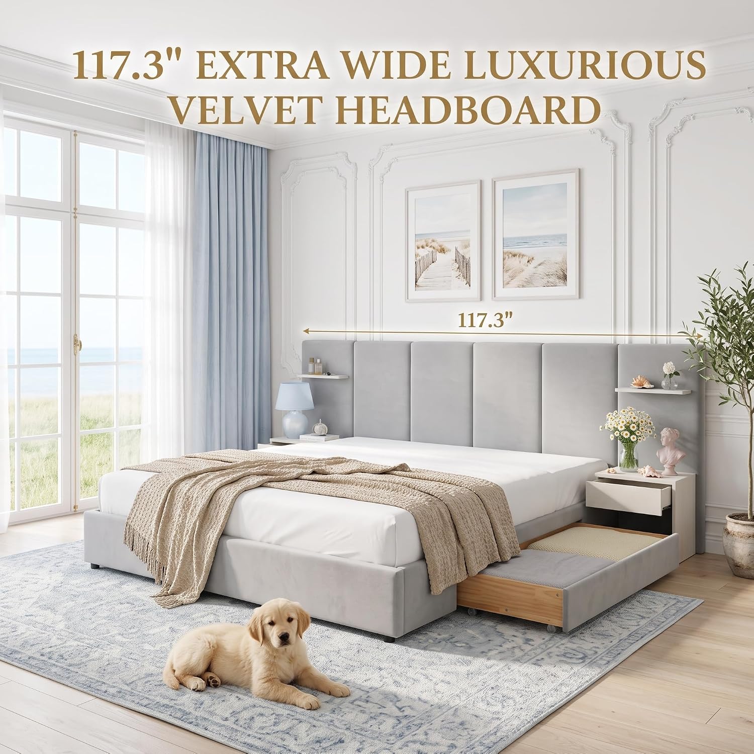 Rama łóżka typu King Size z mi – King Size Bed Frame With Storage Drawers recenzja i cena