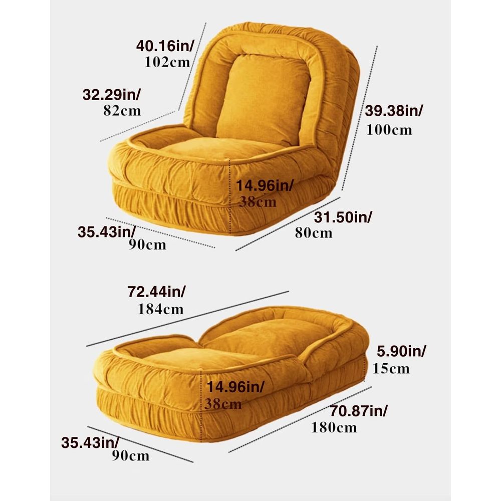 Składana leniwa sofa-łóżko, kr – Sofas recenzja i cena