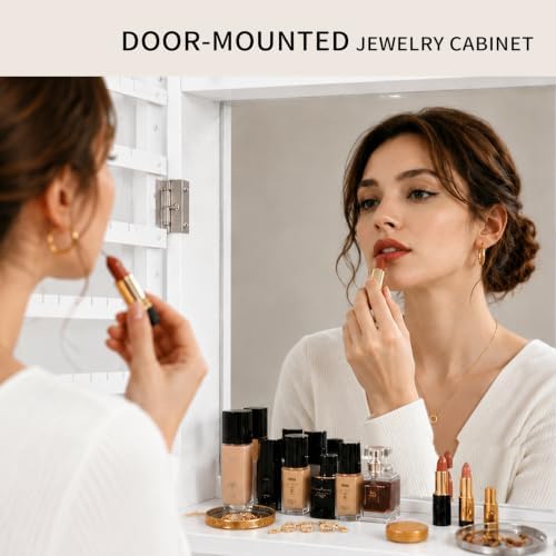 Zamykana szafka na biżuterię z – Full Length Mirror Jewelry Armoire recenzja i cena