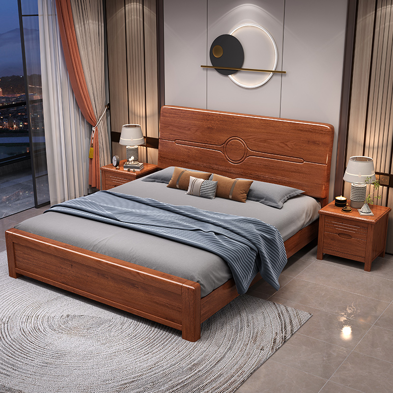 Łóżko z litego drewna orzechow – Gas Lift Storage Bed Hydraulic recenzja i cena