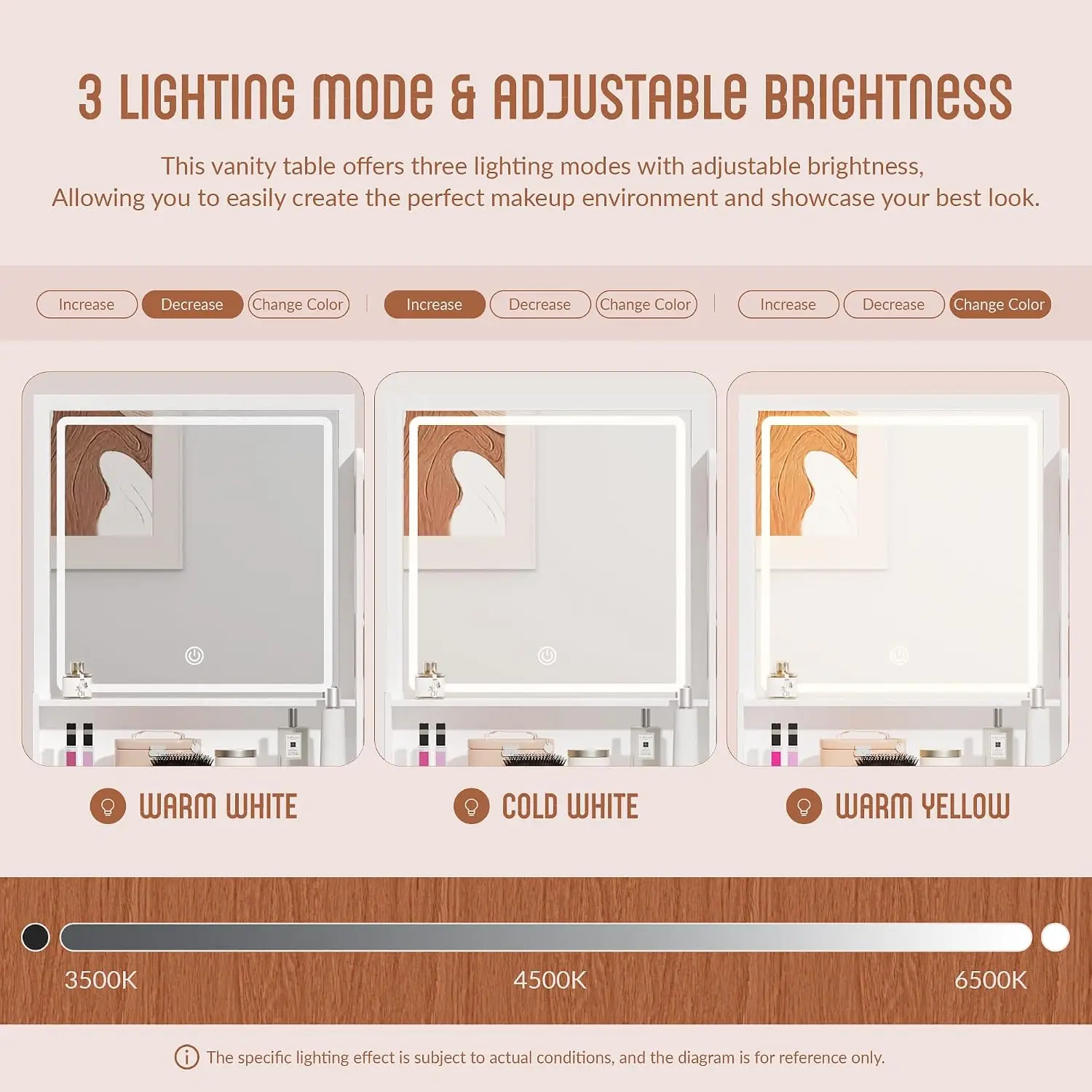Toaletka INTERGREAT z oświetle – Dressing Table Vanity With Lighted Mirror recenzja i cena