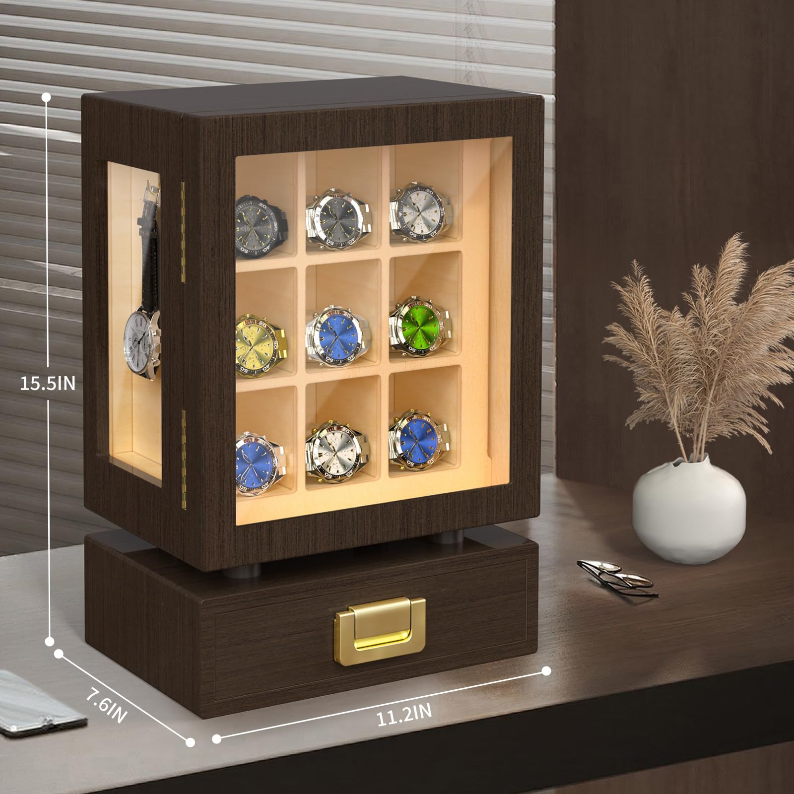 Drewniane pudełko na zegarki o – Storage recenzja i cena