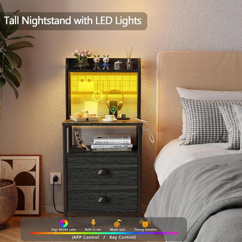 Stolik nocny o wysokości 40 ca – Solid Wood Nightstand 2 Drawers recenzja i cena
