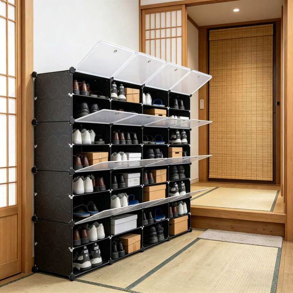 8-poziomowy przenośny organize – Shoe Rack Cabinet Narrow Entryway recenzja i cena