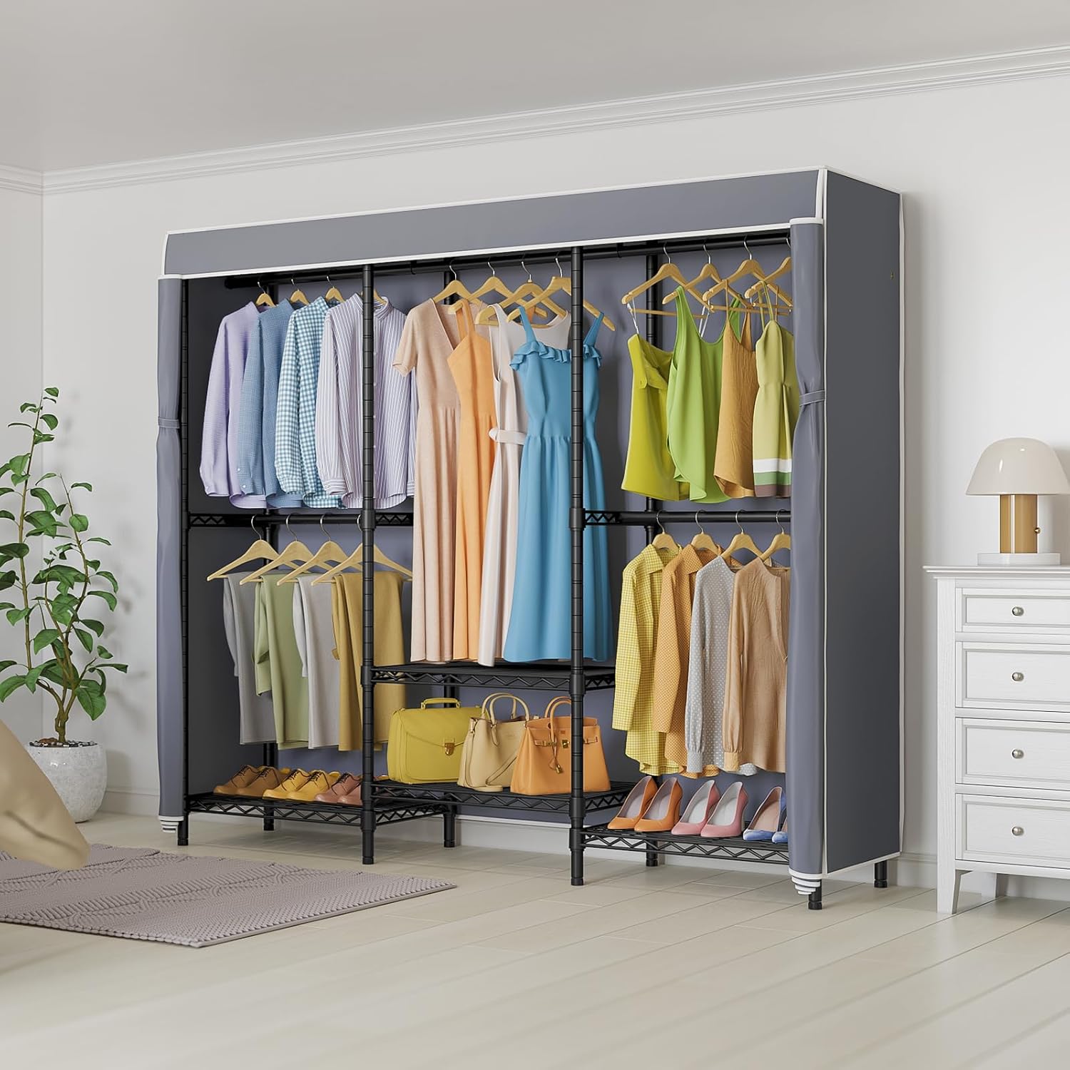 Wieszak na ubrania z pokryciem – Wardrobe Closet Portable Fabric Cover recenzja i cena