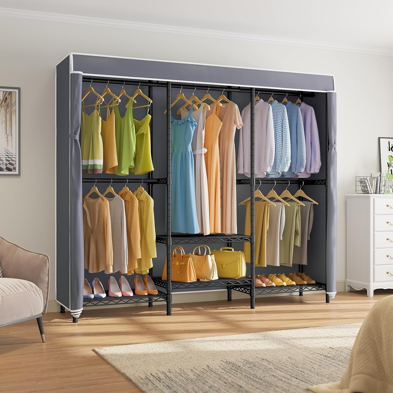 Wieszak na ubrania z pokryciem – Wardrobe Closet Portable Fabric Cover recenzja i cena