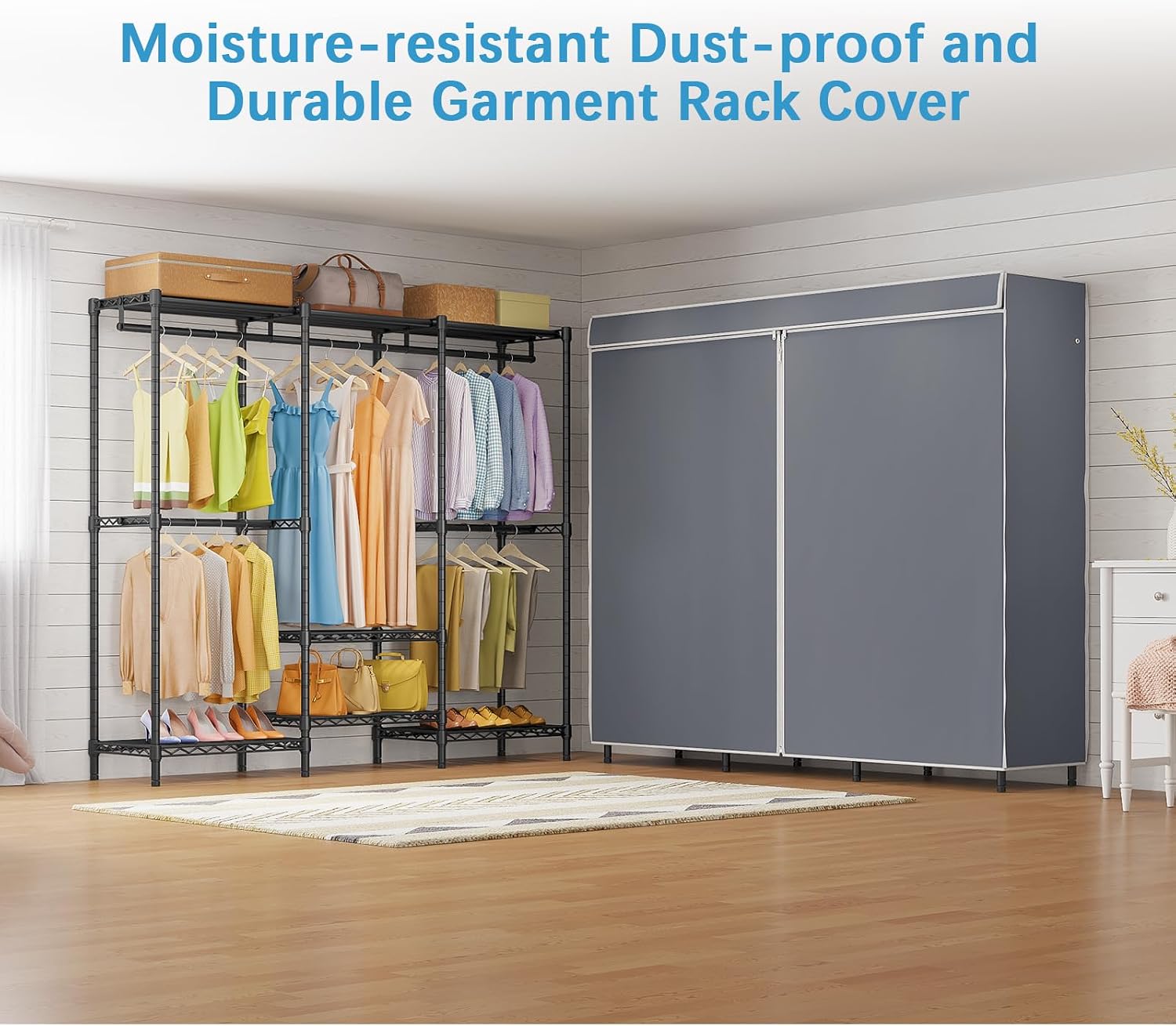 Wieszak na ubrania z pokryciem – Wardrobe Closet Portable Fabric Cover recenzja i cena
