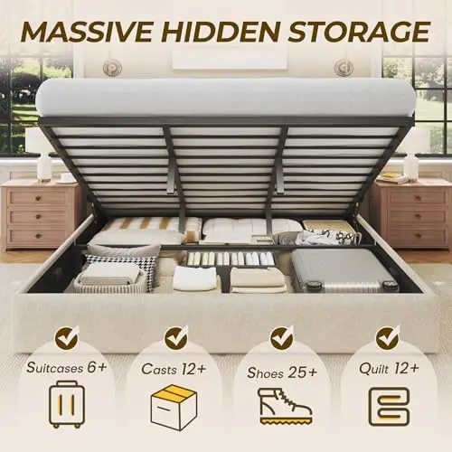 Rama łóżka z podnoszonym schow – Gas Lift Storage Bed Hydraulic recenzja i cena
