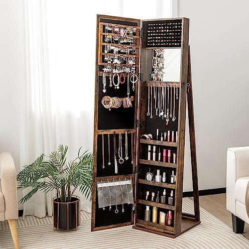 Szafka na biżuterię z lustrem  – Full Length Mirror Jewelry Armoire recenzja i cena