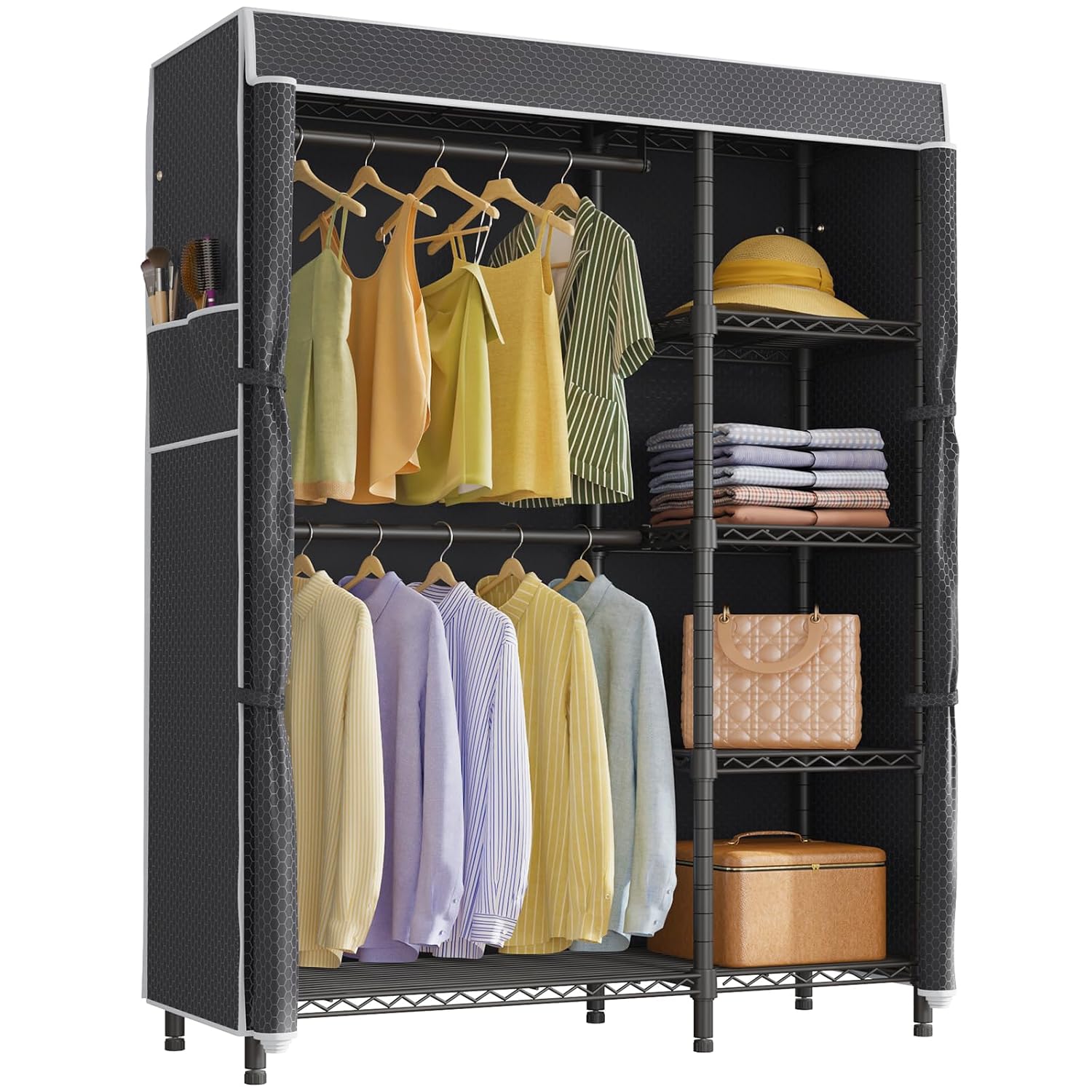 Przenośna szafa na ubrania, wy – Wardrobe Closet Portable Fabric Cover recenzja i cena
