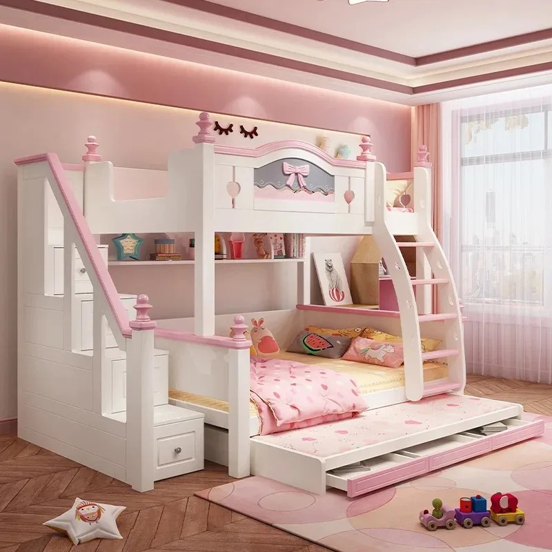 Meble do pokoju dziecięcego Łó – Bunk Bed With Stairs And Slide recenzja i cena