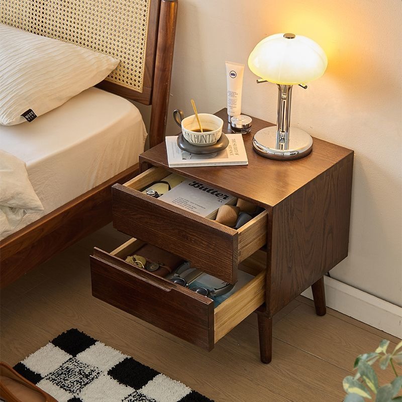 Drewniane Szafki Nocne Vintage – Solid Wood Nightstand 2 Drawers recenzja i cena