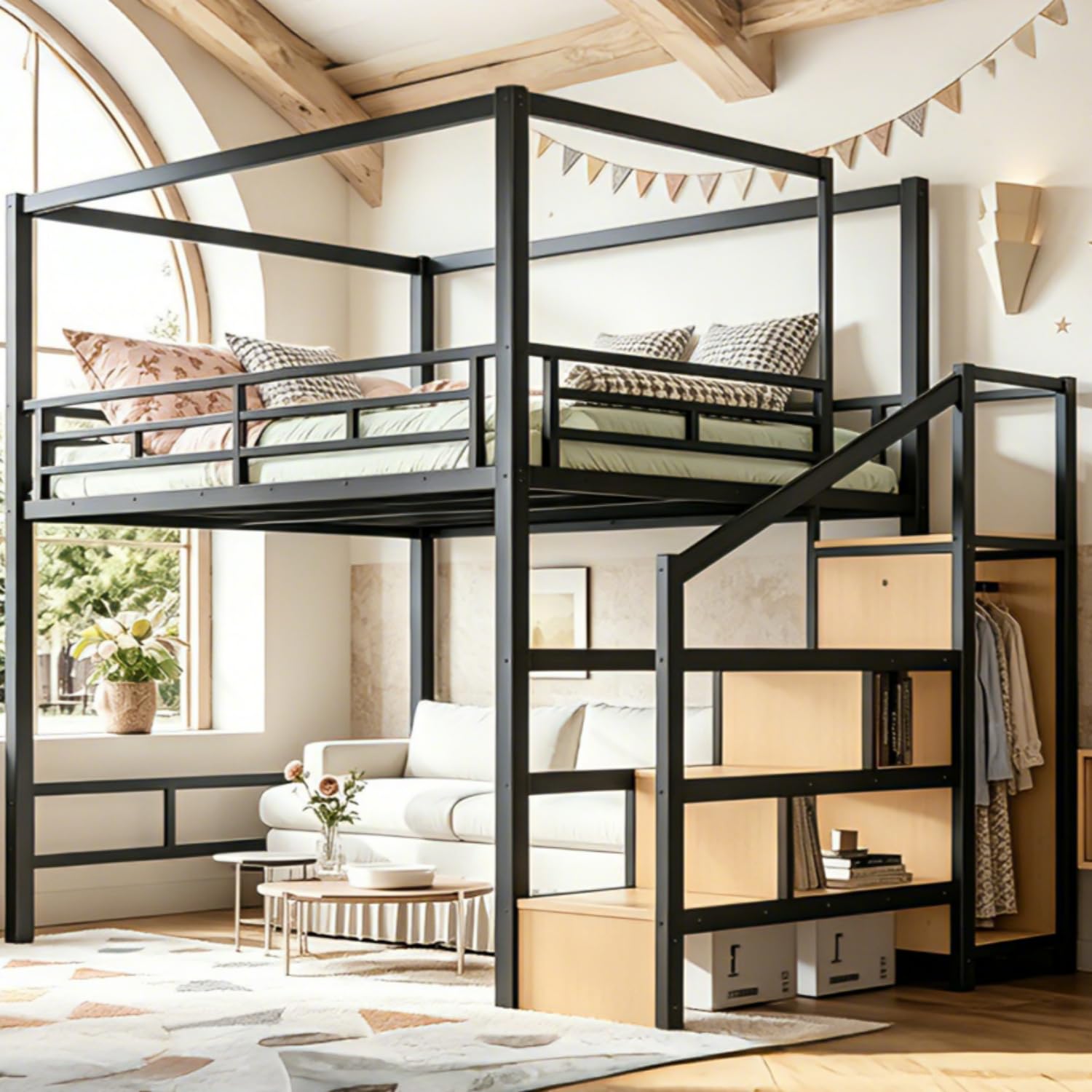 Łóżko na antresoli typu Queen  – Canopy Bed Frame Metal Queen recenzja i cena