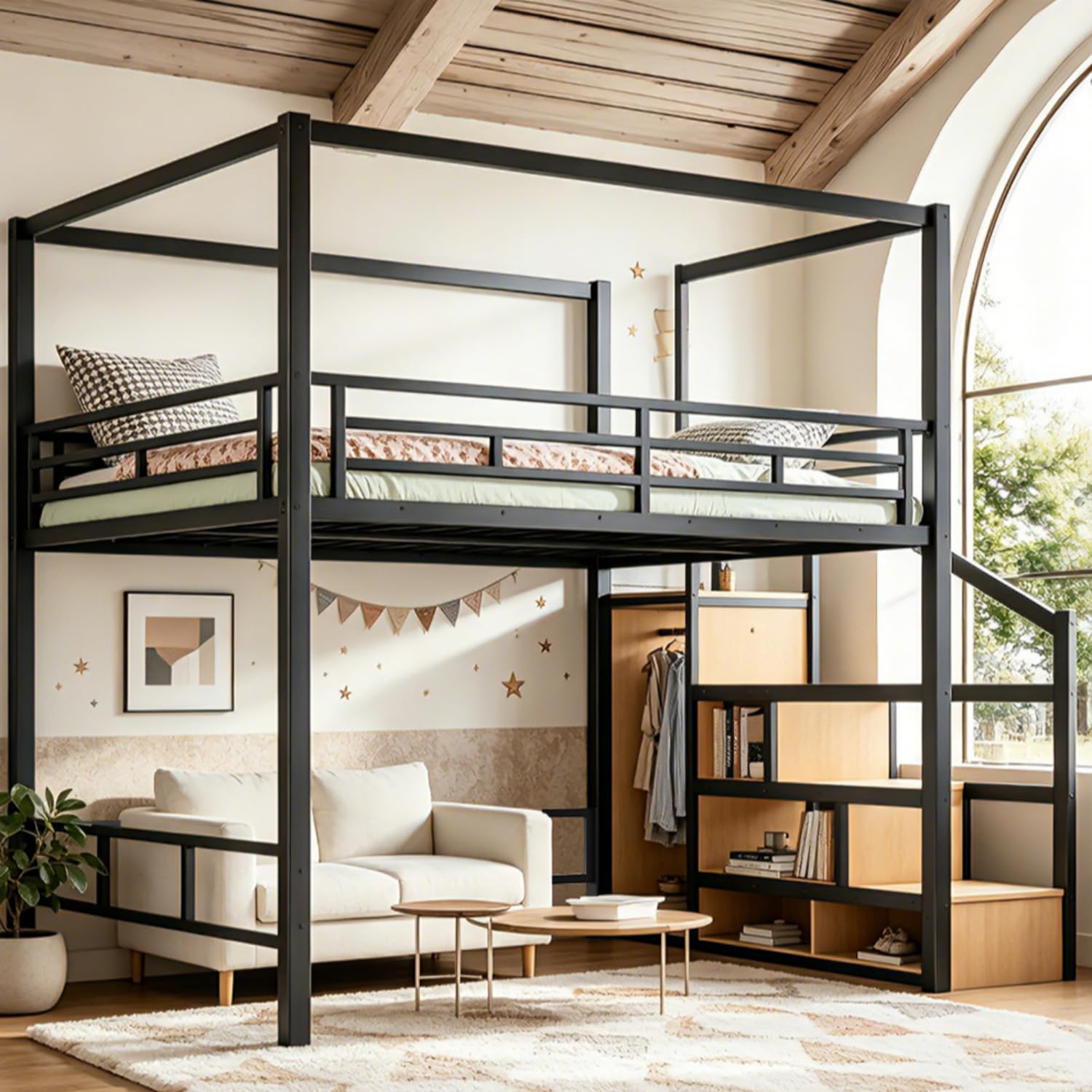 Łóżko na antresoli typu Queen  – Canopy Bed Frame Metal Queen recenzja i cena