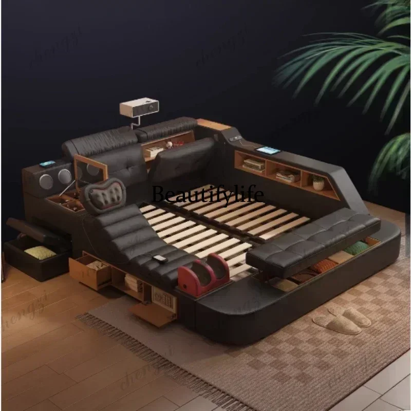 Łóżko podwójne A182 Black King – King Size Bed Frame With Storage Drawers recenzja i cena